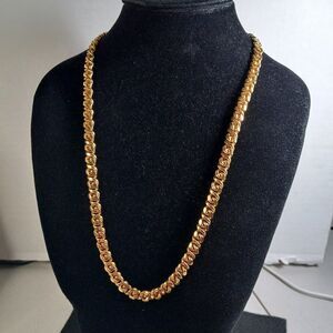 Gold Tone Metal Chain Necklace